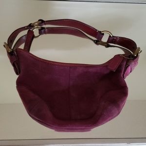 Coach purple suede small hobo